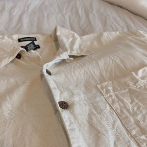 Vintage Creamy/White Buttom Up Shirt w/ Floral Design